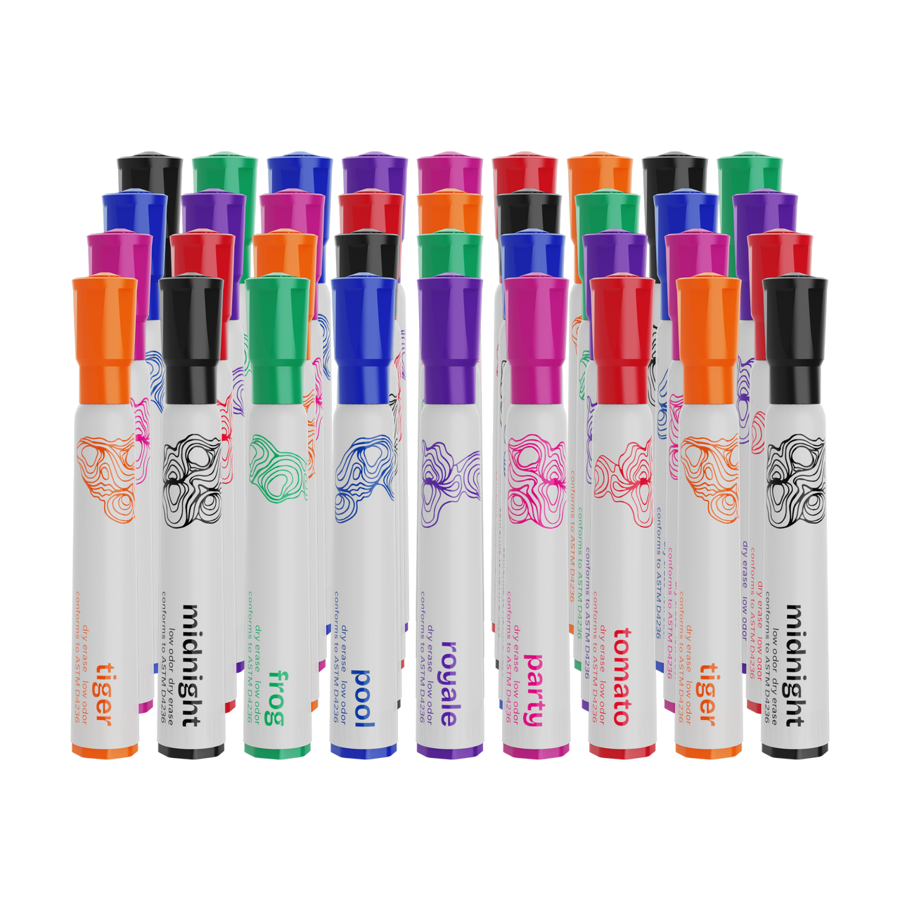 COMING SOON: LOKA Dry Erase Markers - multicolor 36-pack
