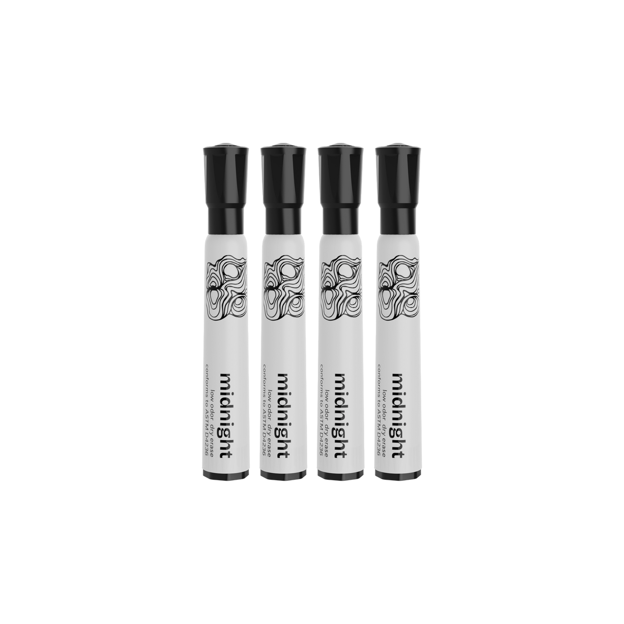 LOKA Dry Erase Markers - midnight 4-pack