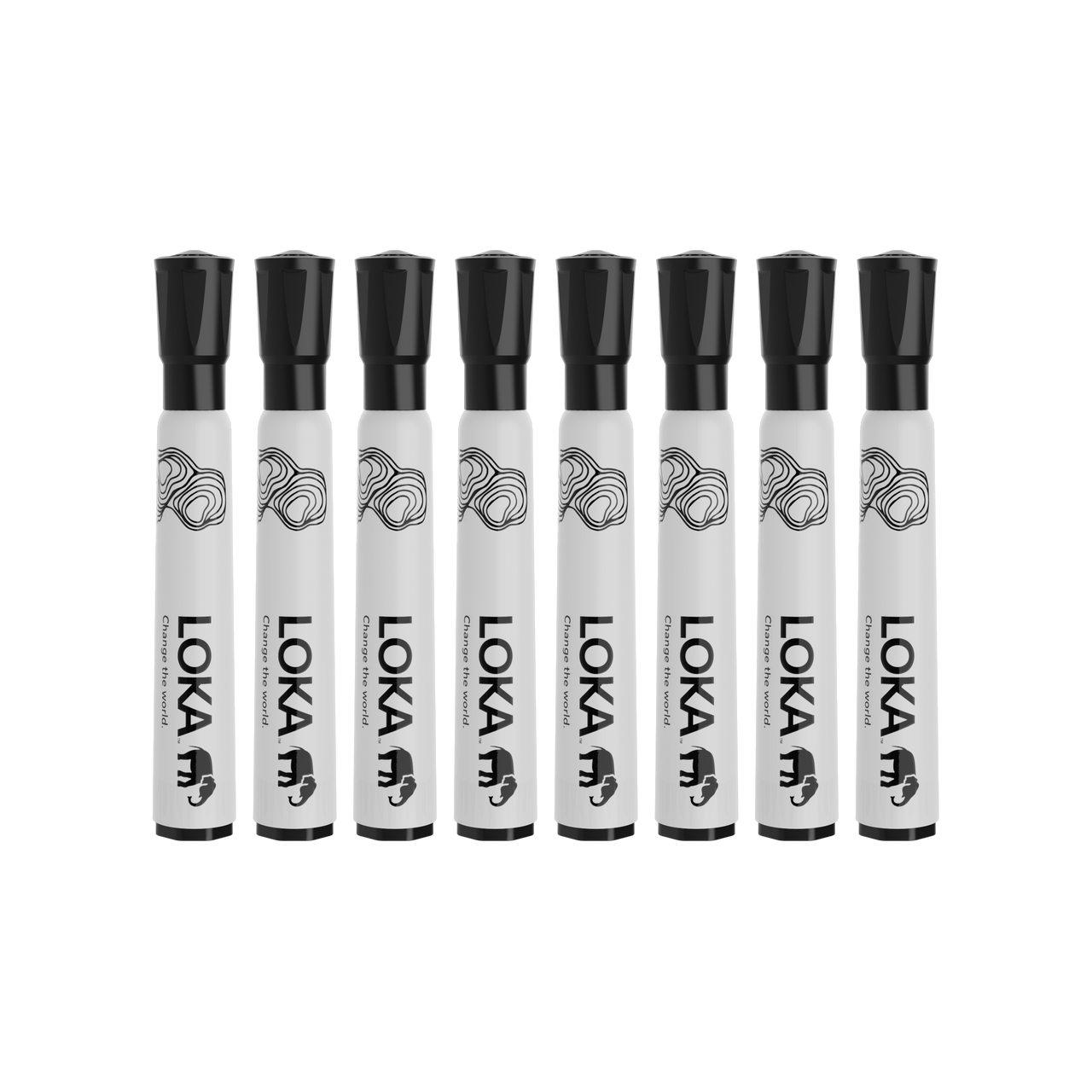 LOKA Dry Erase Markers - midnight 8-pack