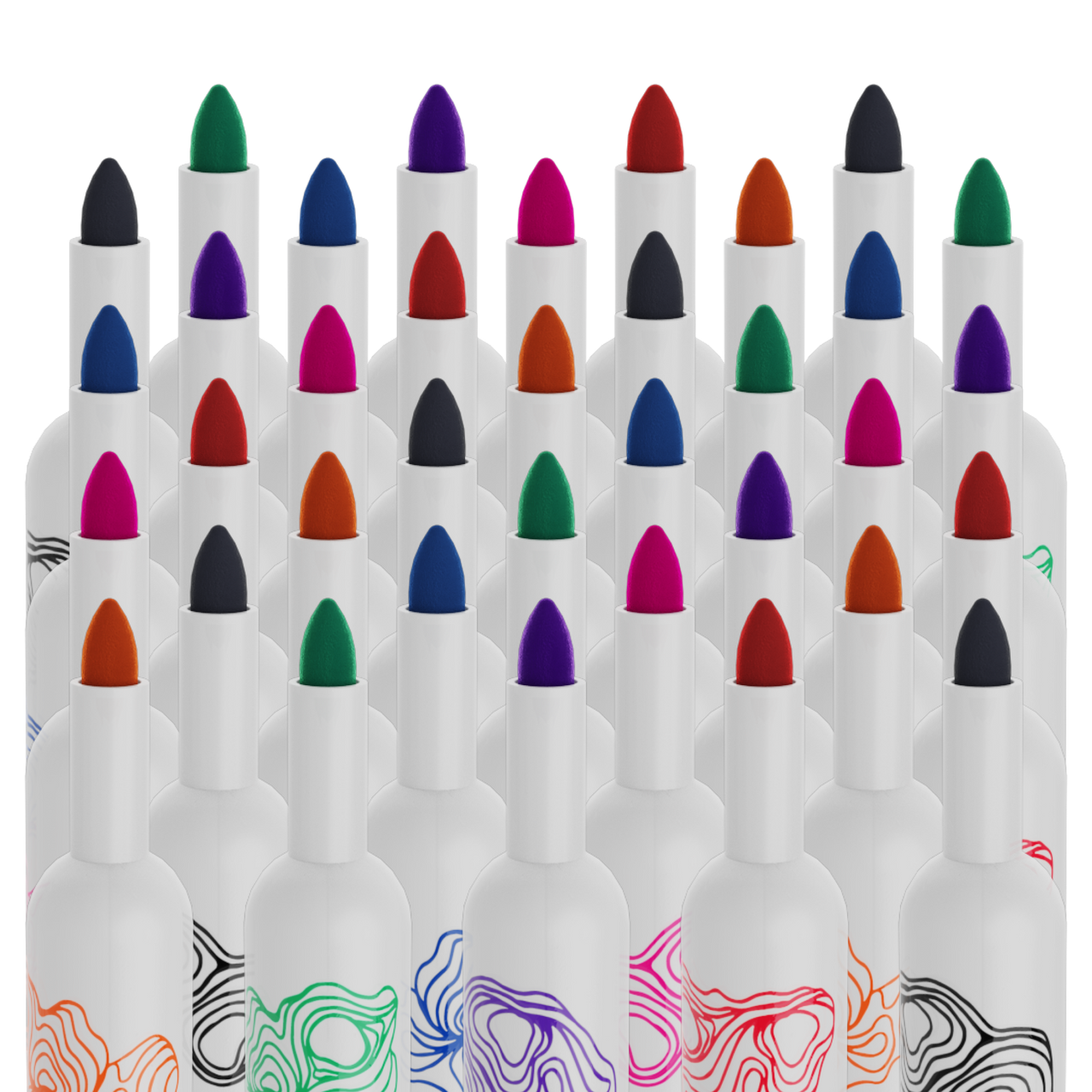 LOKA Dry Erase Markers - multicolor 36-pack